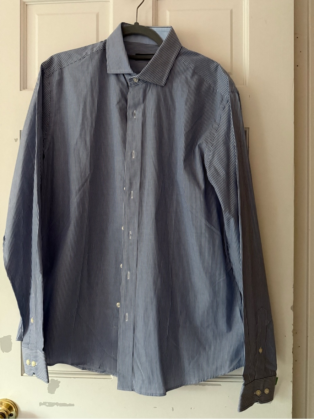 Nautica Blue and White Dress Shirt